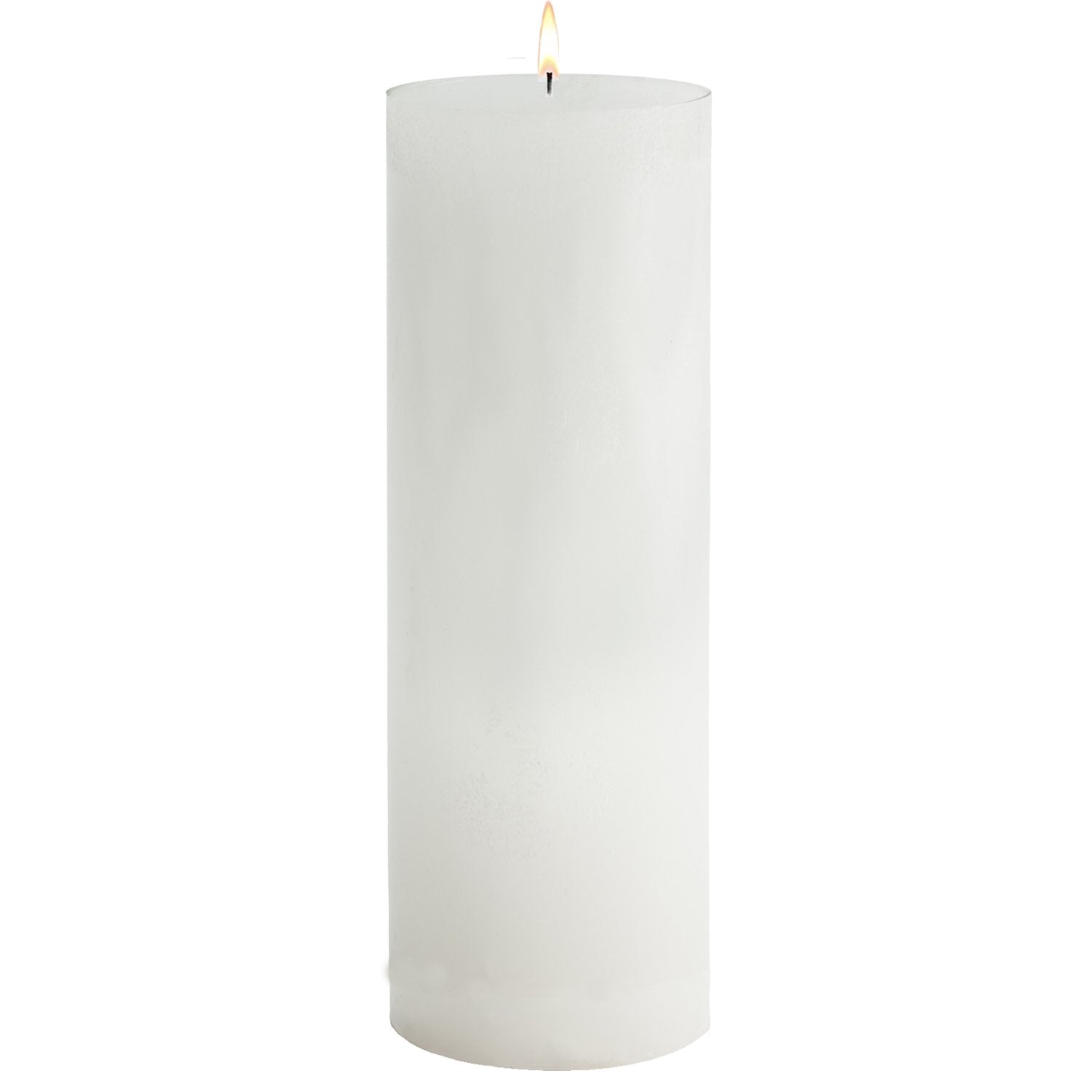 Stone Candles Unscented Pillar White 3x9