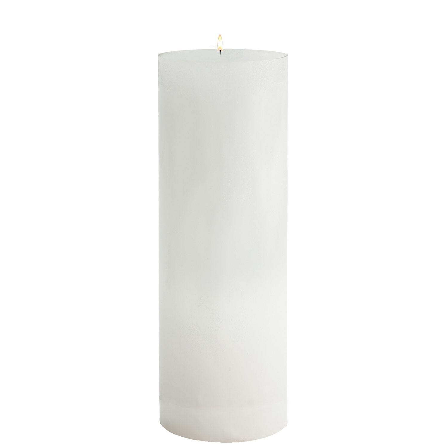 Stone Candles Unscented Pillar White 4x12