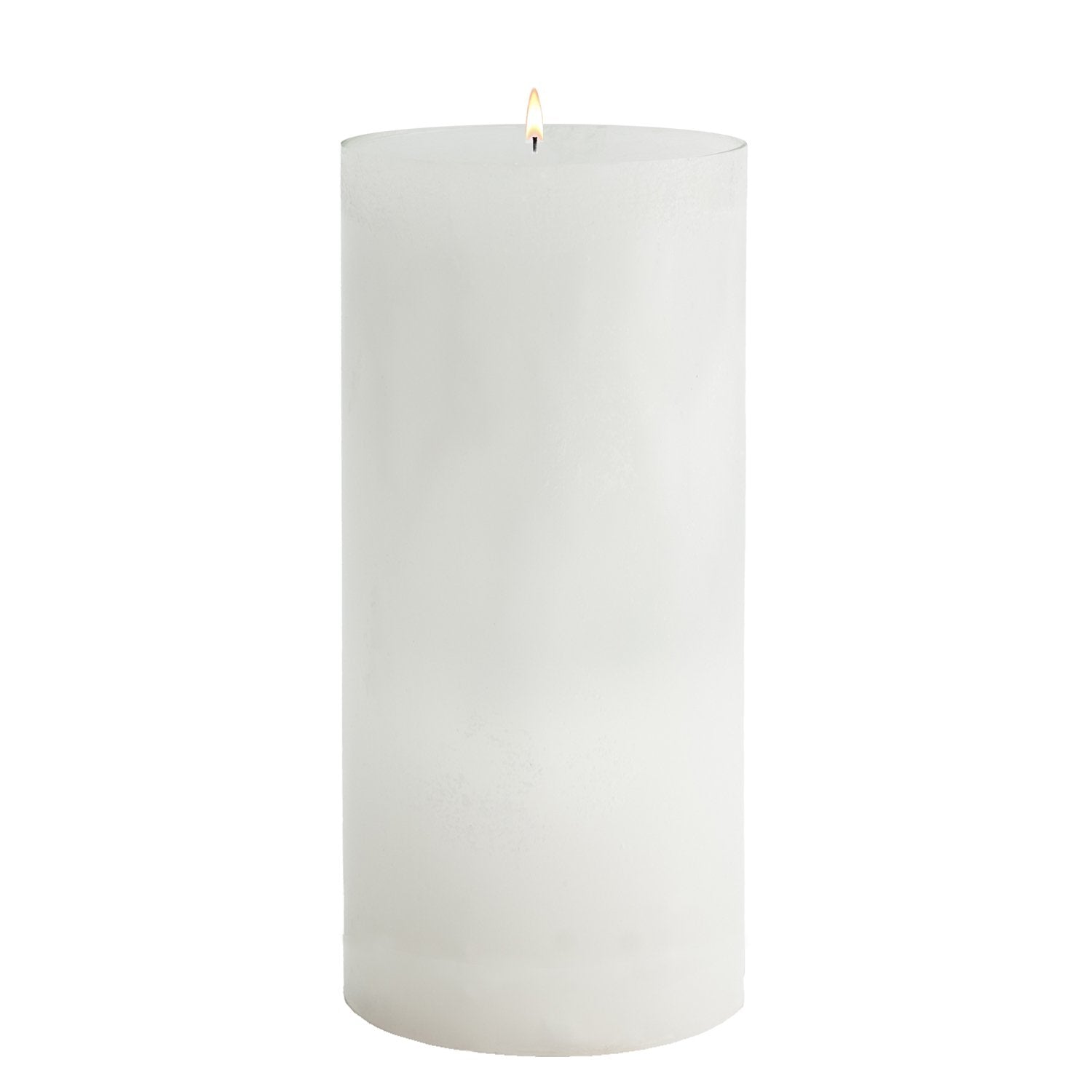 Stone Candles Unscented Pillar White 4x9