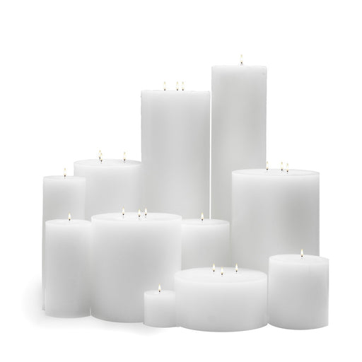 Stone Candles Unscented Pillar White