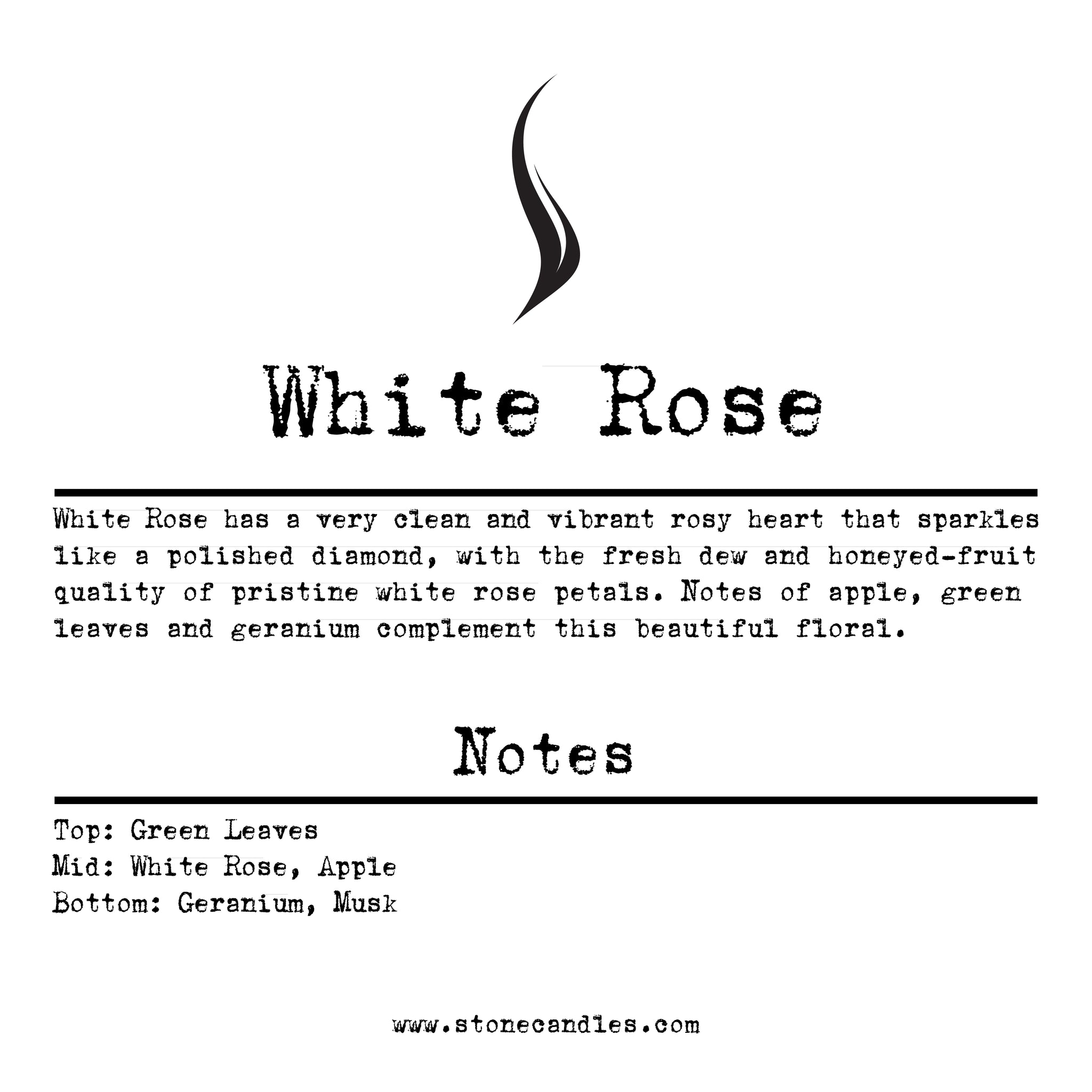 White Rose Sample Scent Strip